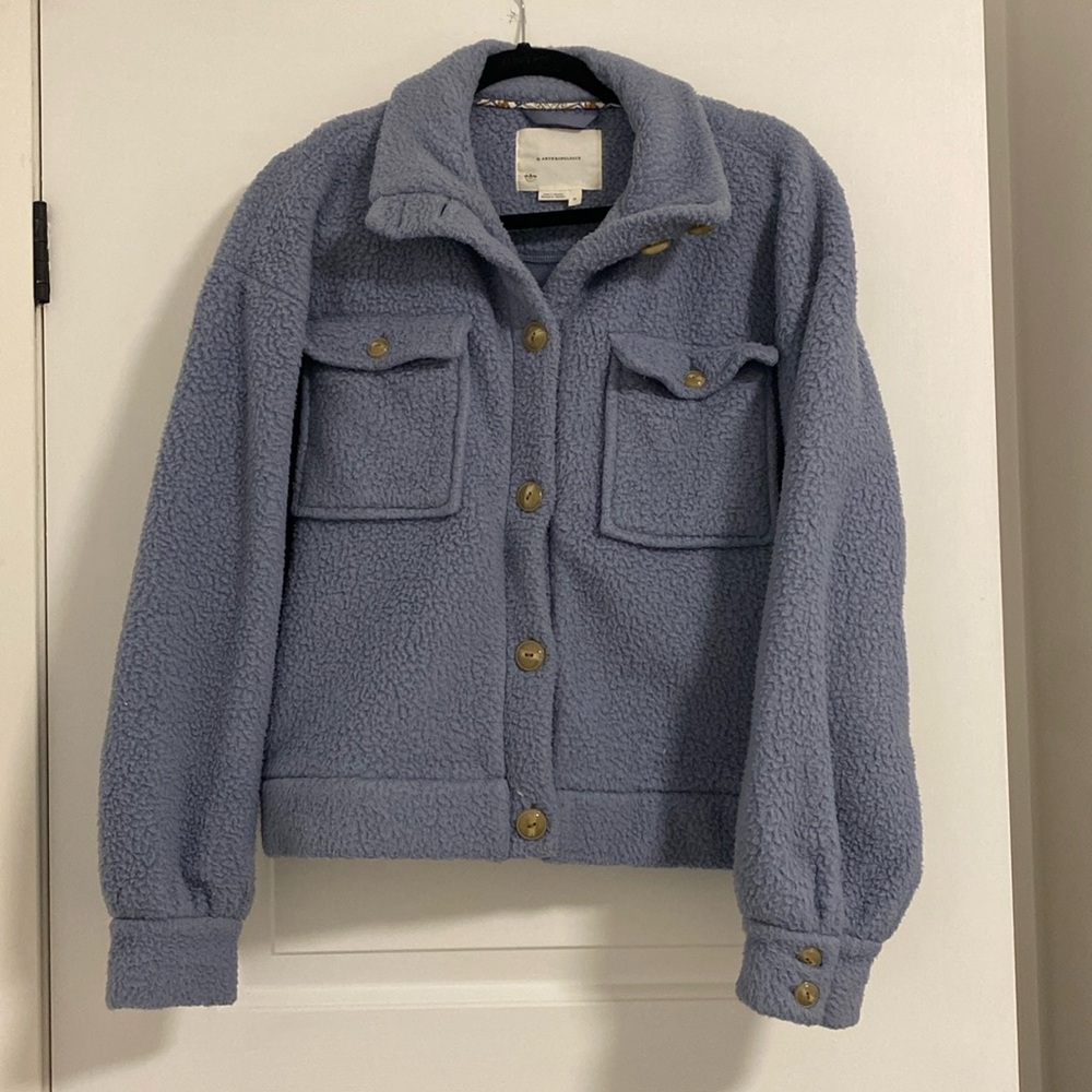 Anthropologie Blue Short Shacket